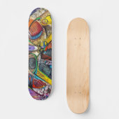 Colorful Graffiti Art Persoonlijk Skateboard (Voorkant)