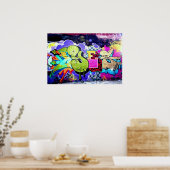 Colorful Graffiti Art Poster (Keuken)