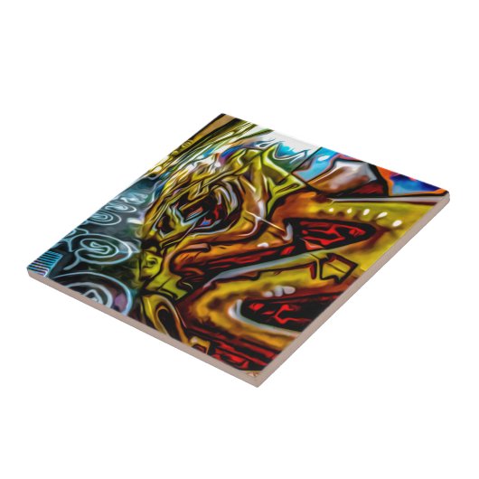 Colorful Graffiti Art Tegeltje (Zijkant)