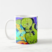 Colorful Graffiti Art Yes Wall Coffee Cup Mok (Links)