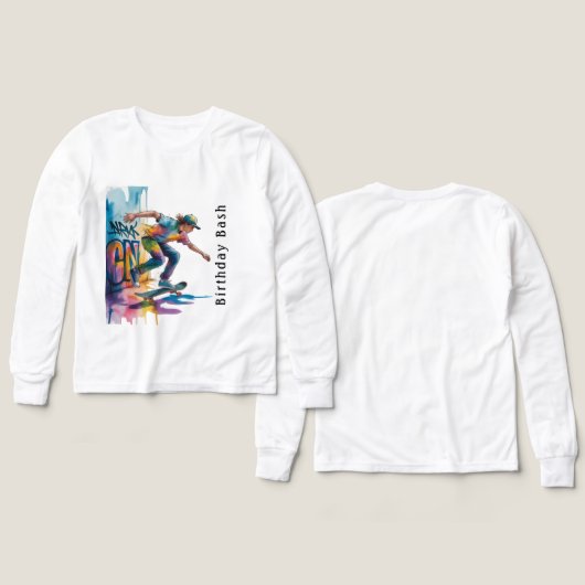 Colorful Graffiti Boy Birthday Bash (Voorkant /achterkant)