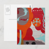 Colorful Graffiti Briefkaart (Voorkant / Achterkant)