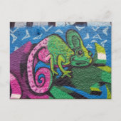 Colorful Graffiti Chameleon Briefkaart (Voorkant)
