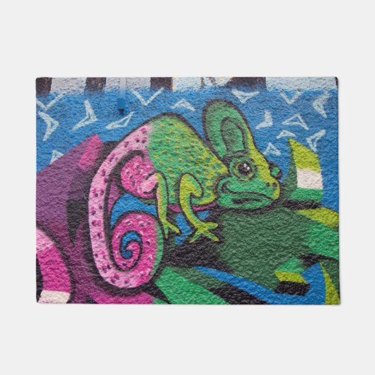Colorful Graffiti Chameleon Deurmat (Voorkant)