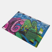 Colorful Graffiti Chameleon Deurmat (Schuin)