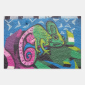 Colorful Graffiti Chameleon Inpakpapier Vel (Voorkant)