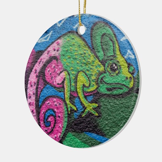 Colorful Graffiti Chameleon Keramisch Ornament (Links)