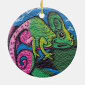 Colorful Graffiti Chameleon Keramisch Ornament (Achterkant)