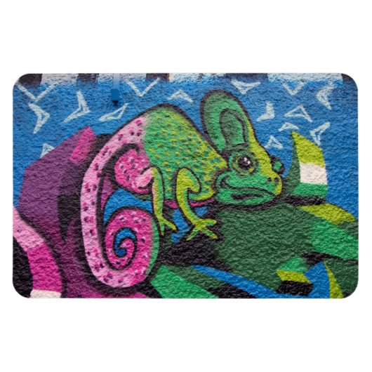 Colorful Graffiti Chameleon Magneet (Horizontaal)