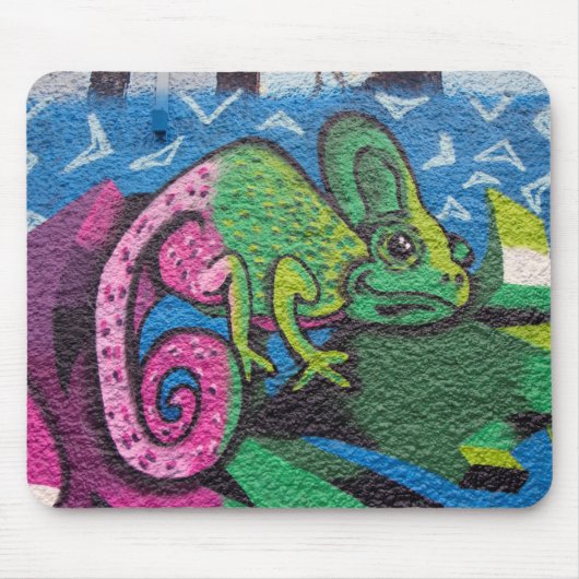 Colorful Graffiti Chameleon Muismat (Voorkant)