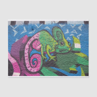 Colorful Graffiti Chameleon Tissuepapier