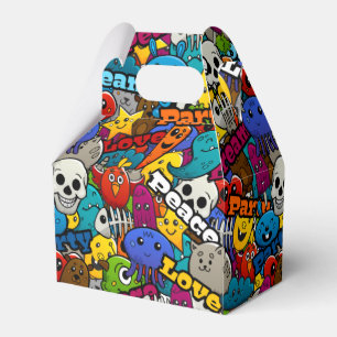 Colorful Graffiti Character Pattern Bedankdoosjes