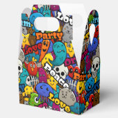 Colorful Graffiti Character Pattern Bedankdoosjes (Geopend)