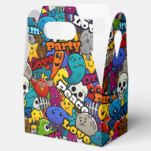 Colorful Graffiti Character Pattern Bedankdoosjes (Geopend)
