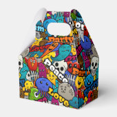 Colorful Graffiti Character Pattern Bedankdoosjes (Voorkant Zijde)