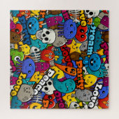 Colorful Graffiti Character Pattern Legpuzzel (Horizontaal)