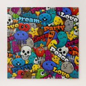 Colorful Graffiti Character Pattern Legpuzzel (Verticaal)