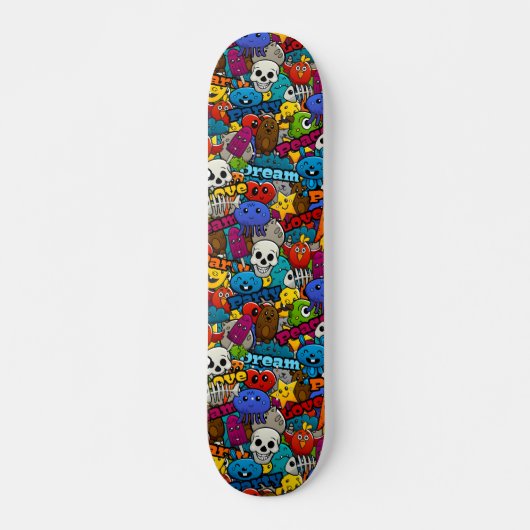 Colorful Graffiti Character Pattern Persoonlijk Skateboard (Voorkant)