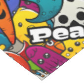 Colorful Graffiti Character Pattern Tafelkleed (Gekanteld)