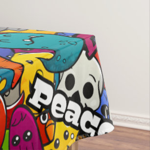 Colorful Graffiti Character Pattern Tafelkleed