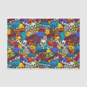 Colorful Graffiti Character Pattern Tissuepapier