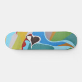 Colorful Graffiti Heart Art Persoonlijk Skateboard (Horizontaal)