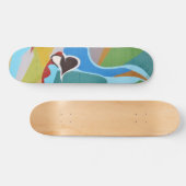 Colorful Graffiti Heart Art Persoonlijk Skateboard (Horizontaal)