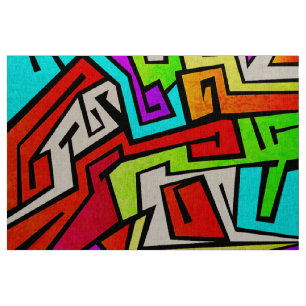 Colorful graffiti-illustratie stof
