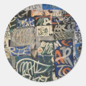 Colorful Graffiti Ronde Sticker (Voorkant)