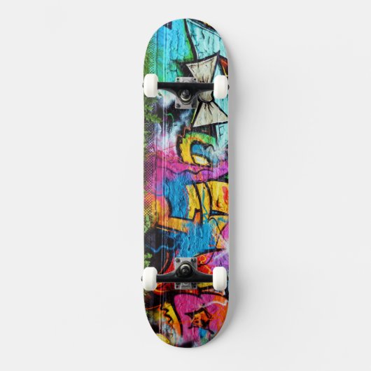 Colorful Graffiti | Straatkunst Persoonlijk Skateboard (Voorkant)