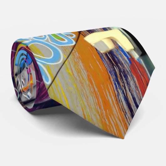 Colorful Graffiti Stropdas (Opgerold)