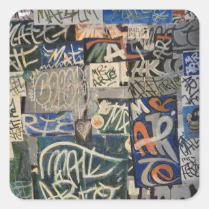 Colorful Graffiti Vierkante Sticker