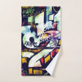 Colorful Graffiti Words Bad Handdoek (Handdoek)