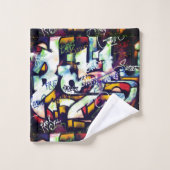 Colorful Graffiti Words Bad Handdoek (Wasdoekje)