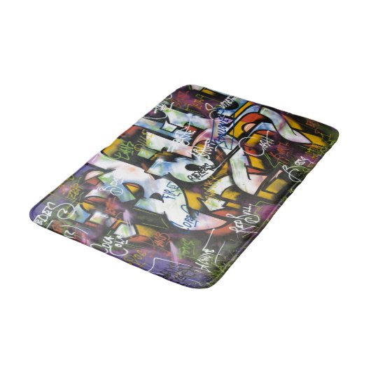 Colorful Graffiti Words Badmat (Gekanteld)