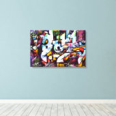 Colorful Graffiti Words Canvas Afdruk (Insitu (Houten vloer))