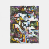 Colorful Graffiti Words Fleece Deken (Voorkant)