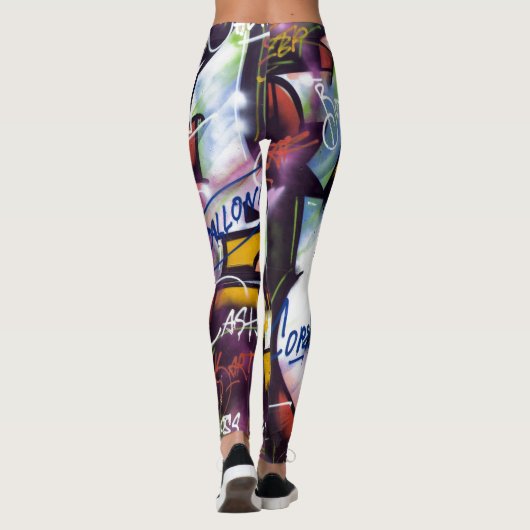 Colorful Graffiti Words Leggings (Achterkant)