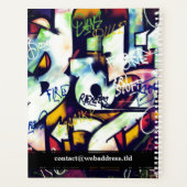 Colorful Graffiti Words Planner (Achterkant)