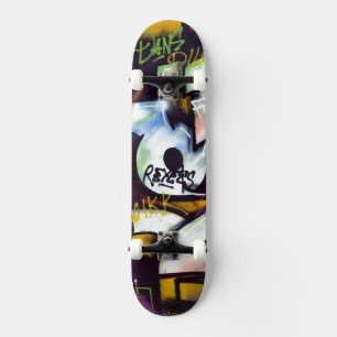 Colorful Graffiti Words Skateboard
