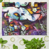 Colorful Graffiti Words Theedoek (Gevouwen)