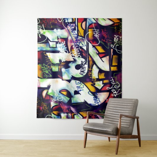 Colorful Graffiti Words Wandkleed (In situ)