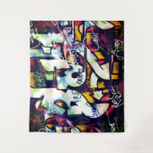 Colorful Graffiti Words Wandkleed (Voorkant)