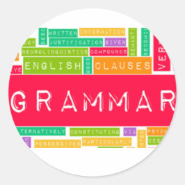 Colorful Grammar Ronde Sticker