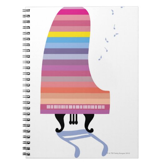 Colorful Grand Piano Notitieboek (Voorkant)