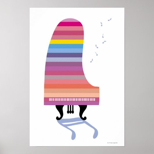 Colorful Grand Piano Poster (Voorkant)