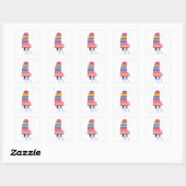 Colorful Grand Piano Vierkante Sticker (Vel)