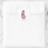 Colorful Grand Piano Vierkante Sticker (Tas)