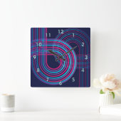 Colorful Grand Prix Race Track Vierkante Klok (Huis)