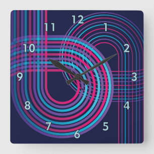 Colorful Grand Prix Race Track Vierkante Klok